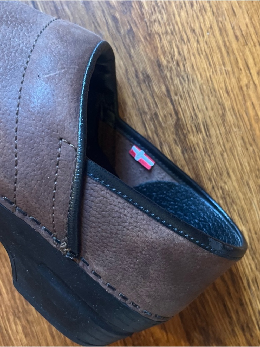 Sanita 37 Textured Oil clogs brown professional leather 6.5 - Picture 7 of 7